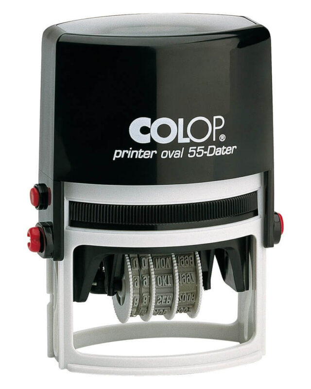 Colop Printer Oval Self-Inking Date Stamp
