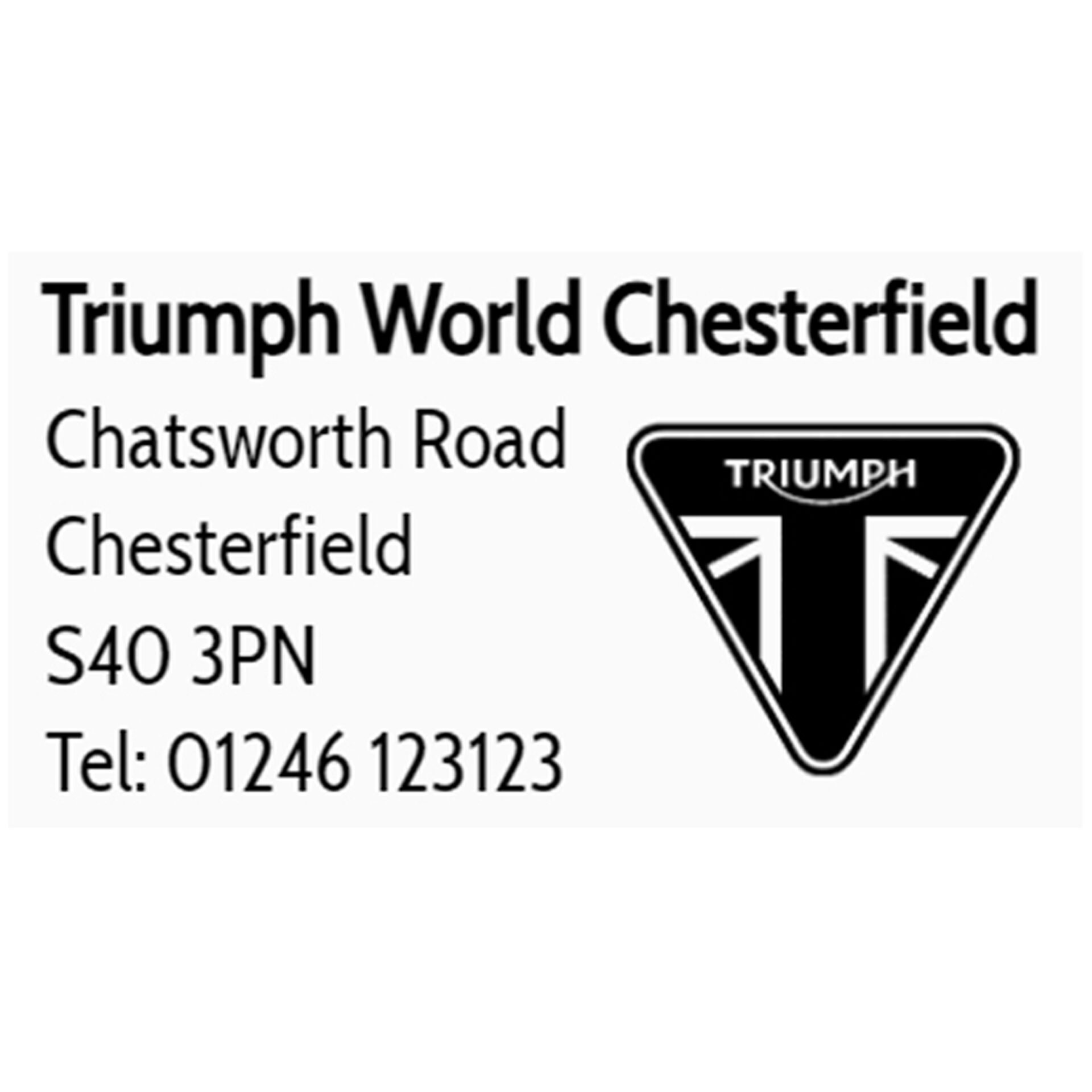 Triumph Dealer Stamp