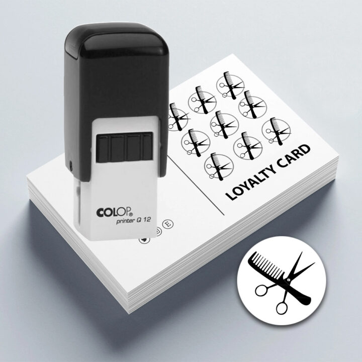 Loyalty Card Stamp – Barber Shop – Colop Printer 12 Self-Inking Rubber Stamp